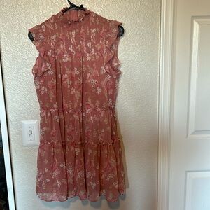 pink floral dress